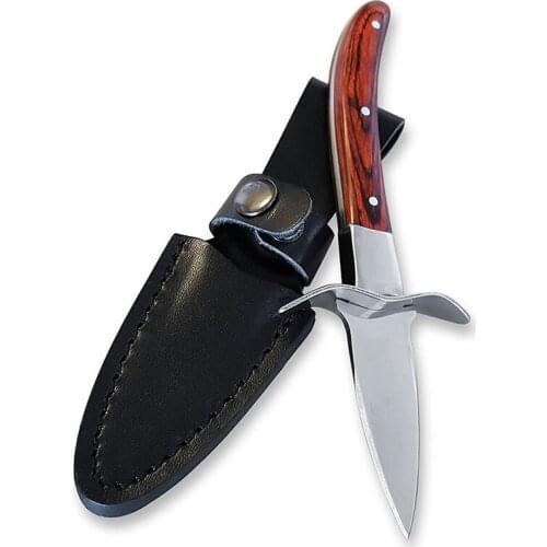Stainless steel oyster knife with wooden handle oyster knife shell tool Oyster knife