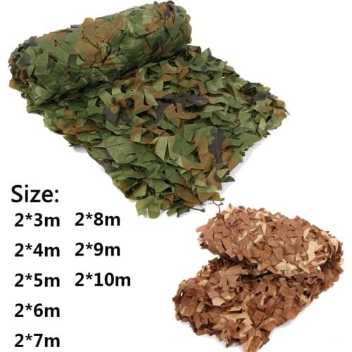 2x3m 2x4m 2x5m 2x6m 2x7m Hunting Military Camouflage Nets Woodland Camo netting Camping Sun Shelter Garden Car Cover Tent Shade
