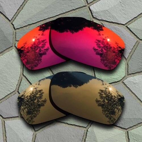 Violet Red&Bronze Copper Sunglasses Polarized Replacement Lenses for Oakley Fives Squared