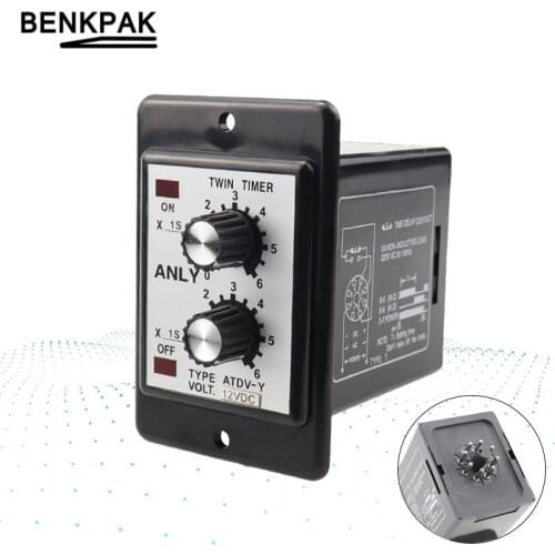 Repeat Cycle contious on off twin timer relay time switch made with high quality silver contacts relay timer switch