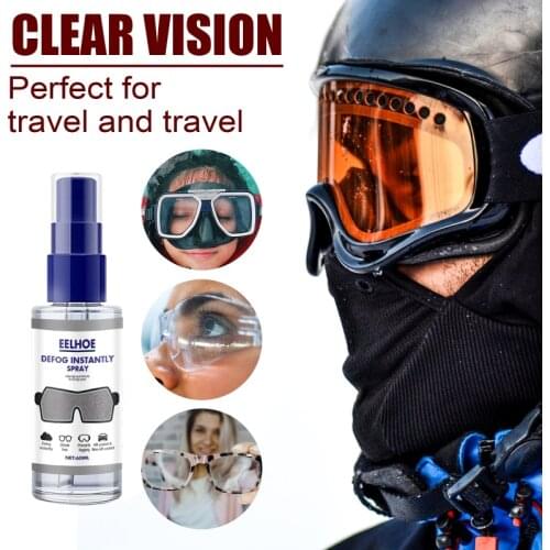30/60ml Car Antifogging Agent Eyeglass Lens Cleaner Car Windscreen Goggles Long Lasting Defogger Anti-fog Mirror Spray Car Agent