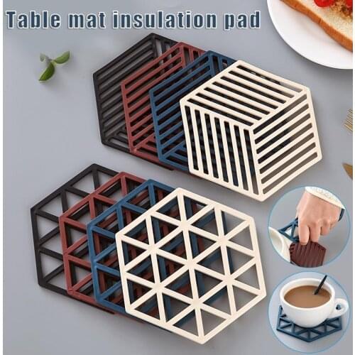 Hexagonal Table Insulation Pad Multifunctional Heat-resistant Non-slip Coasters For Home Kitchen Restaurant Kitchen Accessories