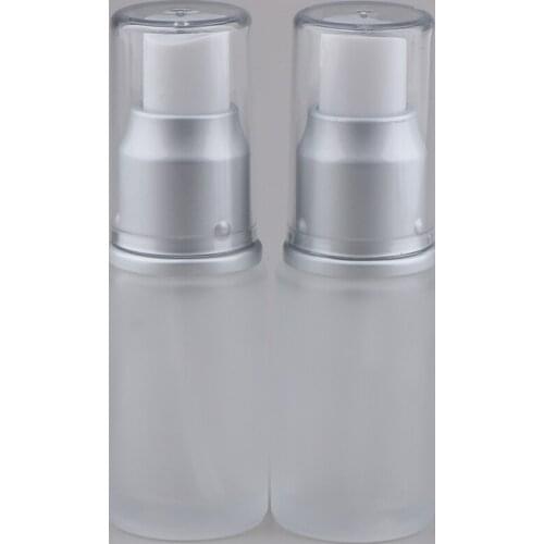 2 Packs Portable Clear Mat Glass Empty Containers for Toiletries Travel Accessories Makeup Cosmetic Liquid Bottles 20ml