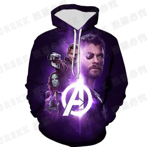Marvel The Avengers Hoodies Men Women Children Cool 3D Print Sweatshirts Streetwear Pullover Long Sleeve Fashion Hooded Coat