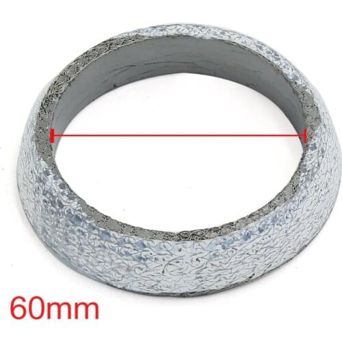 UXCELL Car 60Mm Inner Dia Graphite Exhaust Tail Pipe Flange Donut Gasket Muffler Seal Ring