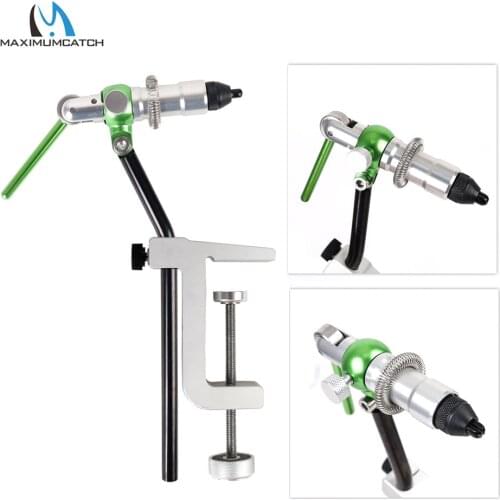 Maximumcatch New Iron Rotary Fly Tying Vice With Heavy Duty Base Fly Hook Tool Fly Tying Vise