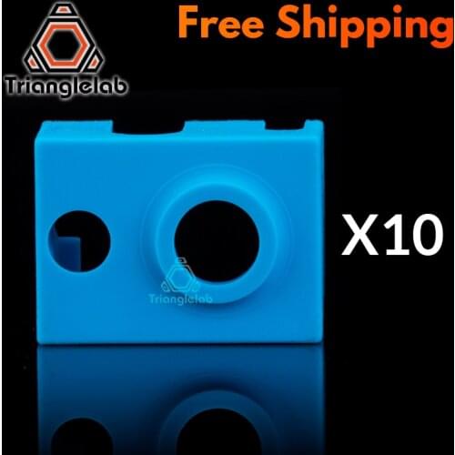 Trianglelab 10PCS high quality cartridge heater bock silicone socks V6 socks for PT100 heated block for v6 PT100 hotend nozzle