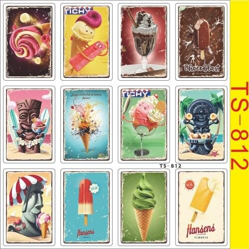 12Pcs/set Cartoon cold drink ice cream for notebook thermos mobile phone refrigerator hand toy sticker car window sticker
