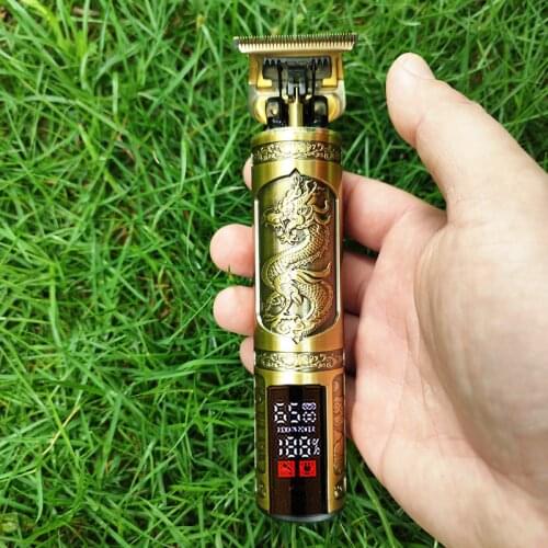 2021 LCD Rechargeable Hair Clipper Electric Hair Trimmer Cordless Shaver Trimmer 0mm Men Barber Hair Cutting Machine for Men