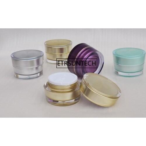 50pcs 30g Acrylic Cream Bottle Empty Jar Cream Jars Cosmetic Packaging Plastic Cosmetics Bottles F2896