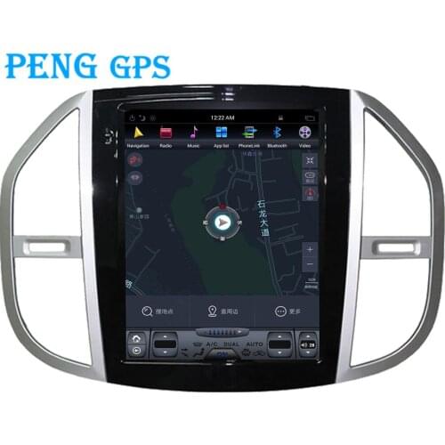 12.1 "Tesla Car Radio Vertical Screen For Mercedes-Benz Vito 2016+ 2Din GPS Navigation Recorder Headunit Multimedia Player 2+64G