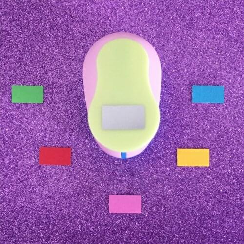 Free Shipping 1 inch Rectangle shape EVA foam punch hole punch for greeting card handmade paper scrapbooking craft punch machine
