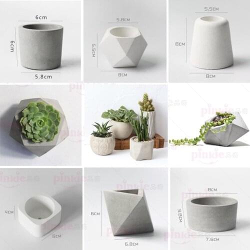 Cement flowerpot silicone mold green plant flowerpot mold concrete home furnishing basin silicone mold