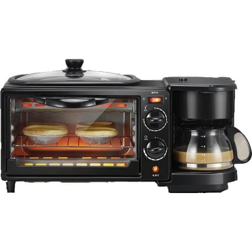 Breakfast Maker Home Multi-Purpose 3 in 1 Oven Coffee Maker Toast Sandwich Maker small household office 220v