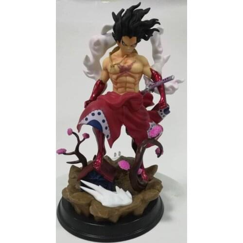 Anime One Piece Wano Luffy Gear 4 Snakeman GK Statue PVC Action Figure Collectible Model One Piece Kimono Luffy Figure Toys Doll
