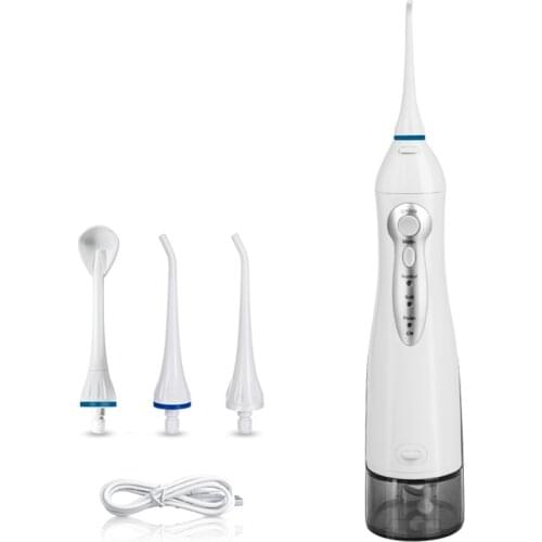Water Flosser USB Charging Cordless Dental Oral Irrigator, 3 Modes, 3 Replacement Tips, 300ml Capacity Tank for Teeth Cleaning
