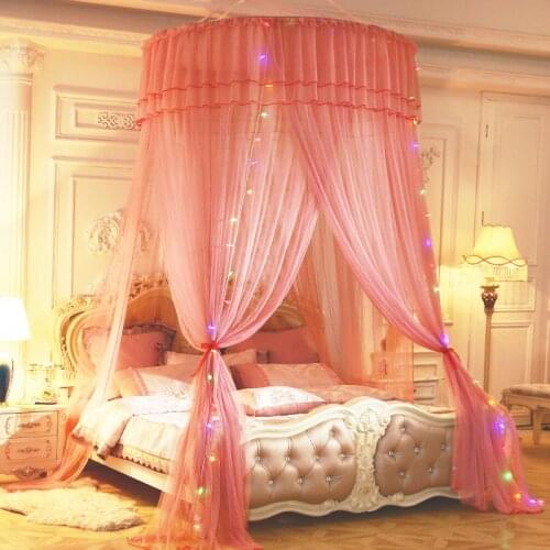 Three-door Summer Children Bedding Mosquito Net Romantic Baby Girl Round Bed Mosquito Net Bed Cover Bed Canopy For Kid Nursery