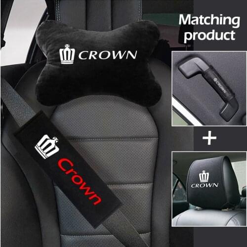 Car seat belt shoulder guard pads safety handle cover neck pillow pillowcase for Toyota CROWN Car Styling
