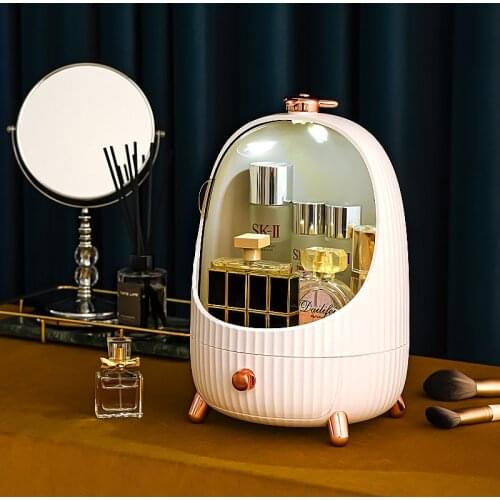 Desktop Cosmetics Storage Box Bathroom Jewelry Makeup Organizer Waterproof Skin Care Storage Drawer Earrings Necklace Holder