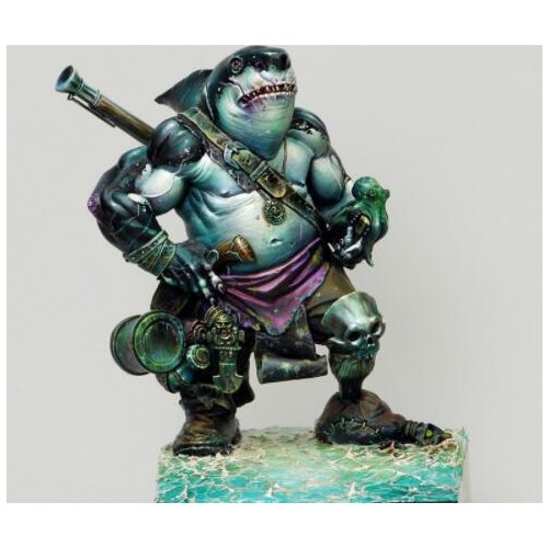 New Unassembled 1/24 75mm Dzhur-ghul the (orcshark man ) figure Resin Kit DIY Toys Unpainted resin model