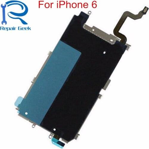 5pcs/Lot New Replacement LCD Holding Back Metal Plate With Home Button Extend Flex Cable For iPhone 6 4.7 inch Repair Parts