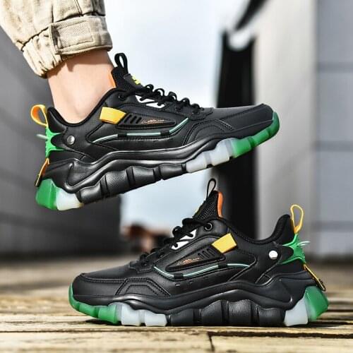 New Men chunky Sneakers Breathable Running Shoes High Quality Outdoor Wear-resistant Cushioning Sports Shoes Zapatillas Hombre