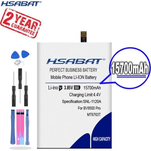HSABAT 0 Cycle 15100mAh BV9500 Battery for Blackview BV9500 Pro MT6763T 536380 High Quality Mobile Phone Replacement Accumulator