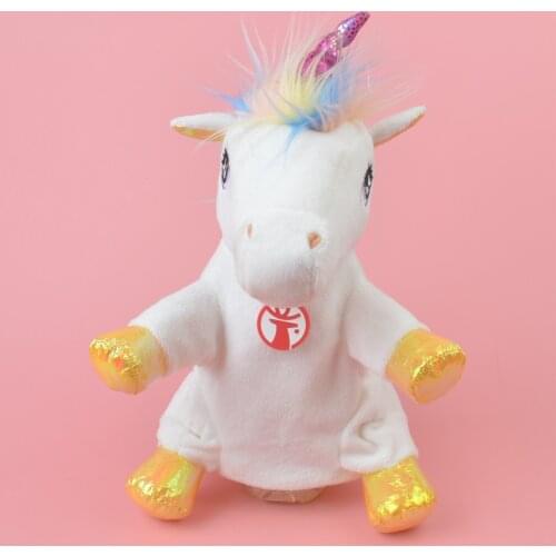Unicorn Finger Puppets Baby Animals Educational Hand Cartoon Animal Plush doll Finger Puppets theater Plush Toys for Children