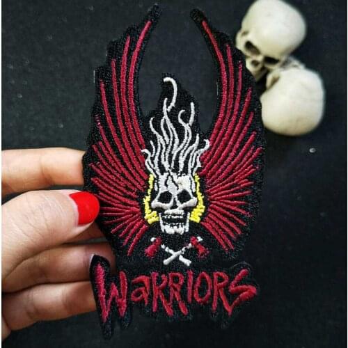 Warriors Clown Iron On Patch Embroidered Applique Sewing Label biker Patches Clothes Stickers Apparel Accessories Badge