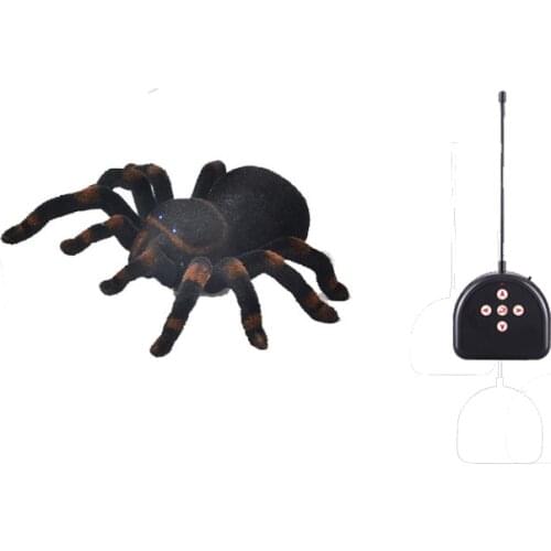Spiders New Four Channel Remote Control Robot Simulated Tarantula Black Widow Spider Ready-to-go Boy Electric Toys 5-7 Years