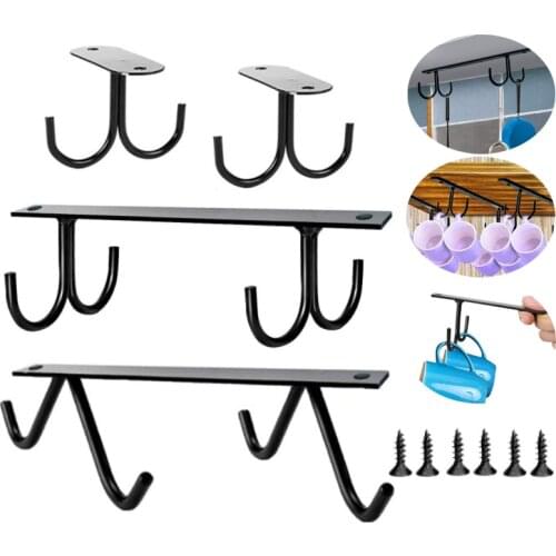 Closet Coffee Cup Holder Kitchen Cup Hanger Hook Wine Cabinet Coffee Cup Glass Cup Shelf