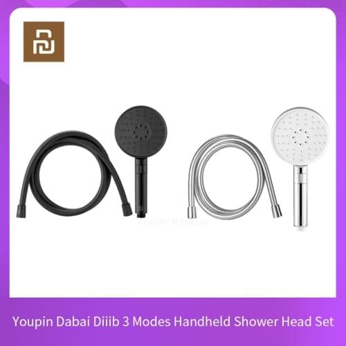 Youpin Dabai Diiib 3 Modes Handheld Shower Head Set 360 Degree 120mm 53 Water Hole with PVC Matel Powerful Massage Shower
