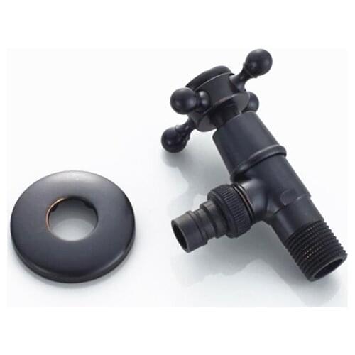 Garden Bibcocks Antique/Black Brass Washing Machine Faucet Outdoor Faucet Single Cold Tap