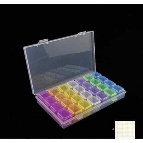 28 grid removable diamond embroidery accessories diamond painting color box cross stitch box storage storage box household stora