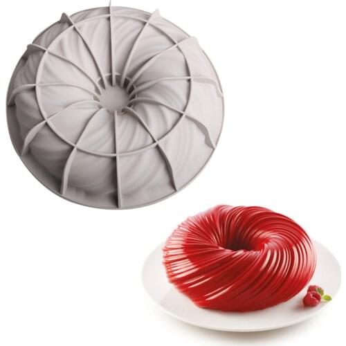 Swirl Shape Silicone Mold Donut Cake Mold Dessert Mold Cake Decoration Tools Cake Tools Pastry Pan