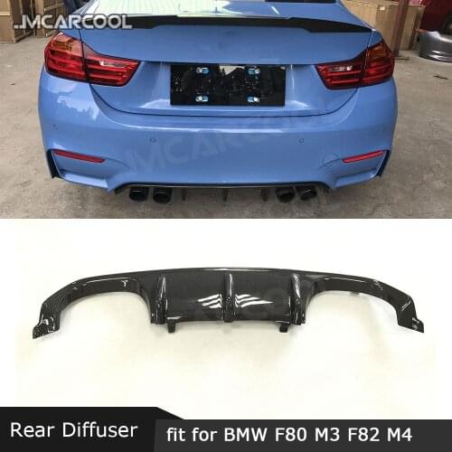 Carbon Fiber / FRP Rear Lip Diffuser Spoiler for BMW 3 4 Serises F80 M3 F82 F83 M4 2014-2019 MP Style Back Bumper Hugger