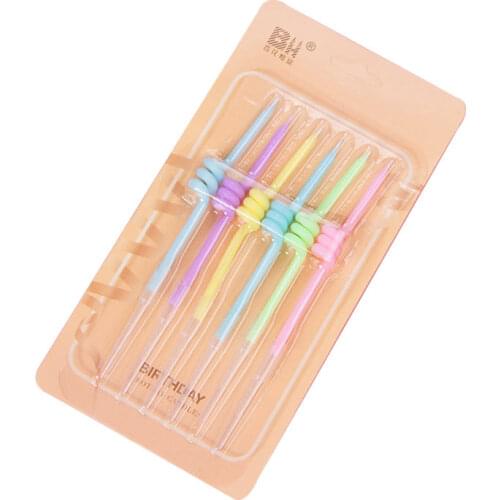 Birthday Cake Candles Curve Thread Rainbow Candle Cake Topper Kids Happy Birthday Cake Decoration Favor Supplies Party