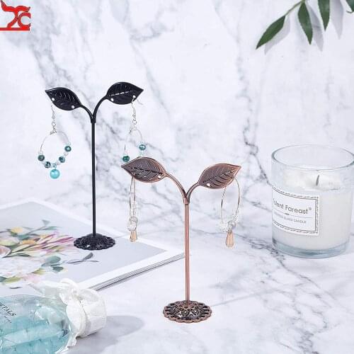 T Bar Earring Display Stand Gold Aluminum Alloy Earring Holder Jewelry Tower Holder Display for Jewelry for Girl Women