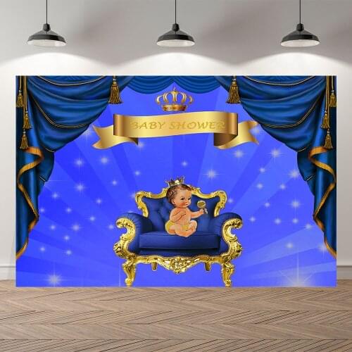 Thinvinyl new born prince BirthdayParty baby shower BannerBackgrounds Printed Professional Indoor Photographic studio Backdrop