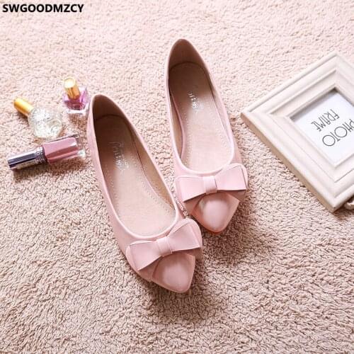 Flats Slip on Shoes for Women 2021 Fashion Patent Leather Casual Shoes Women Boat Shoes Woman Butterfly-knot Zapatillas De Mujer