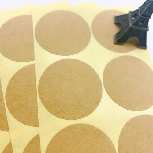 1000 Pcs/lot Vintage Blank&Round Kraft Label Sticker DIY Hand Made For Gift Cake Scrapbooking Baking Sealing Sticker