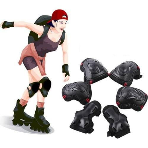 6pcs/set Safety Elbow Knee Pads Sponge Wrist Guard Protective Gear for skateboard Bicycle Roller Skate Protection LHJ001