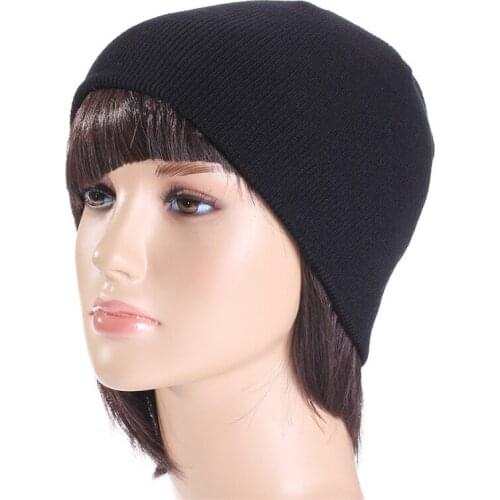 YSDNCHI Winter Skullies Knitted Hats Gorro Ski Caps Stripes Short Head Men Women Warm Ski Wool Hat Unisex Soft Knitting Beanies