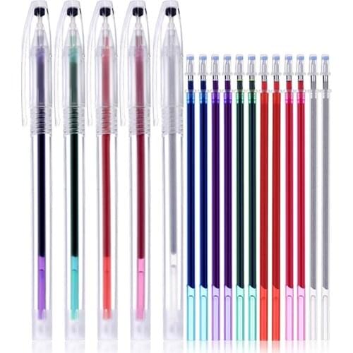 1 Pen Case with 10pcs Heat Erasable Refill Fabric Markers Pencil Fade Out for Drawing Lines Marker Pens Multi Craft Sewing