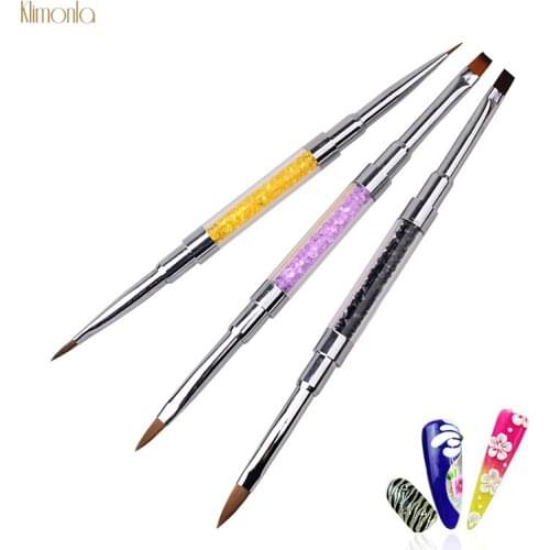 1pcs Professional Double Head Nail Art Brush Pen Rhinestone Diamond Nail Painting Brushes Drawing Salon Tips Manicure Tools