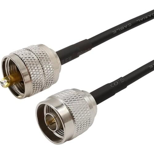 1Piece RG58 Coaxial Cable N Male to PL259 PL-259 UHF Male Plug Pigtail Coax Antenna Extension Pigtail Wire Connector 1M-20Meters