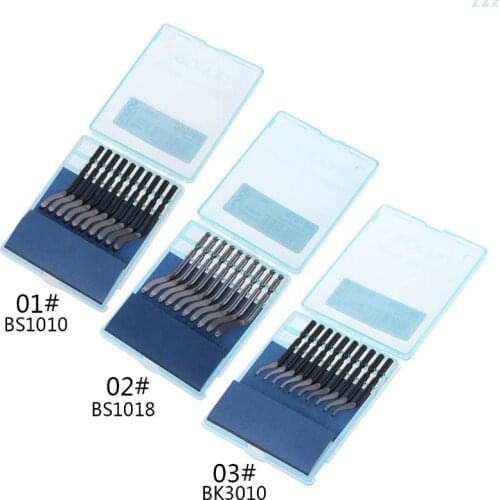 10 PCS Rapid Steel Rotary Blade BS1010 BS1018 BK3010 Blade Plastic Copper Aluminum Corner Crack Deburring Trimming processing To