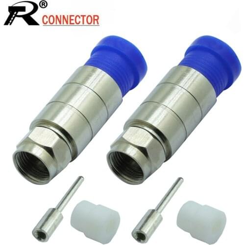 10pcs/pcs Waterproof F Compression Connector RG11 Cable Adapter Compression Bags RG11 Wire Connector Wholesales