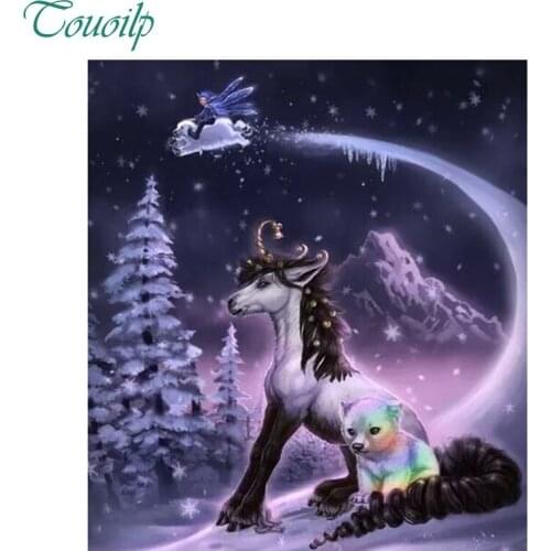 100% Full 5D Diy Daimond Painting Cross-stitch Lovely Bear&Horse&Elves 3D Diamond Painting Full Rhinestones Paintings Embroidery