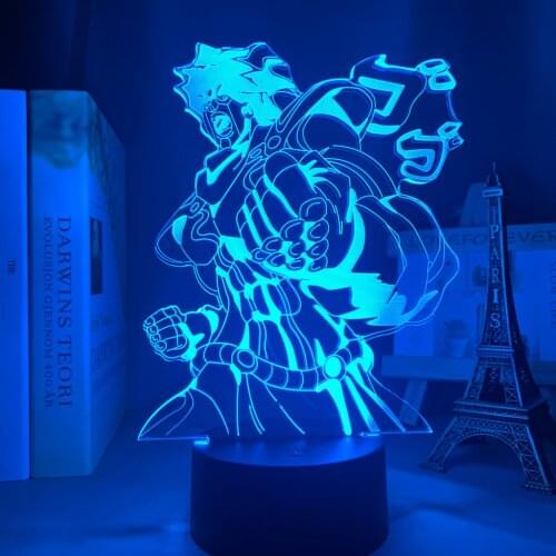 Anime 3d Light JoJo Bizarre Adventure Jonathan Joestar for Bedroom Decor Light Birthday Gift for Him Manga Jojo Led Night Lamp